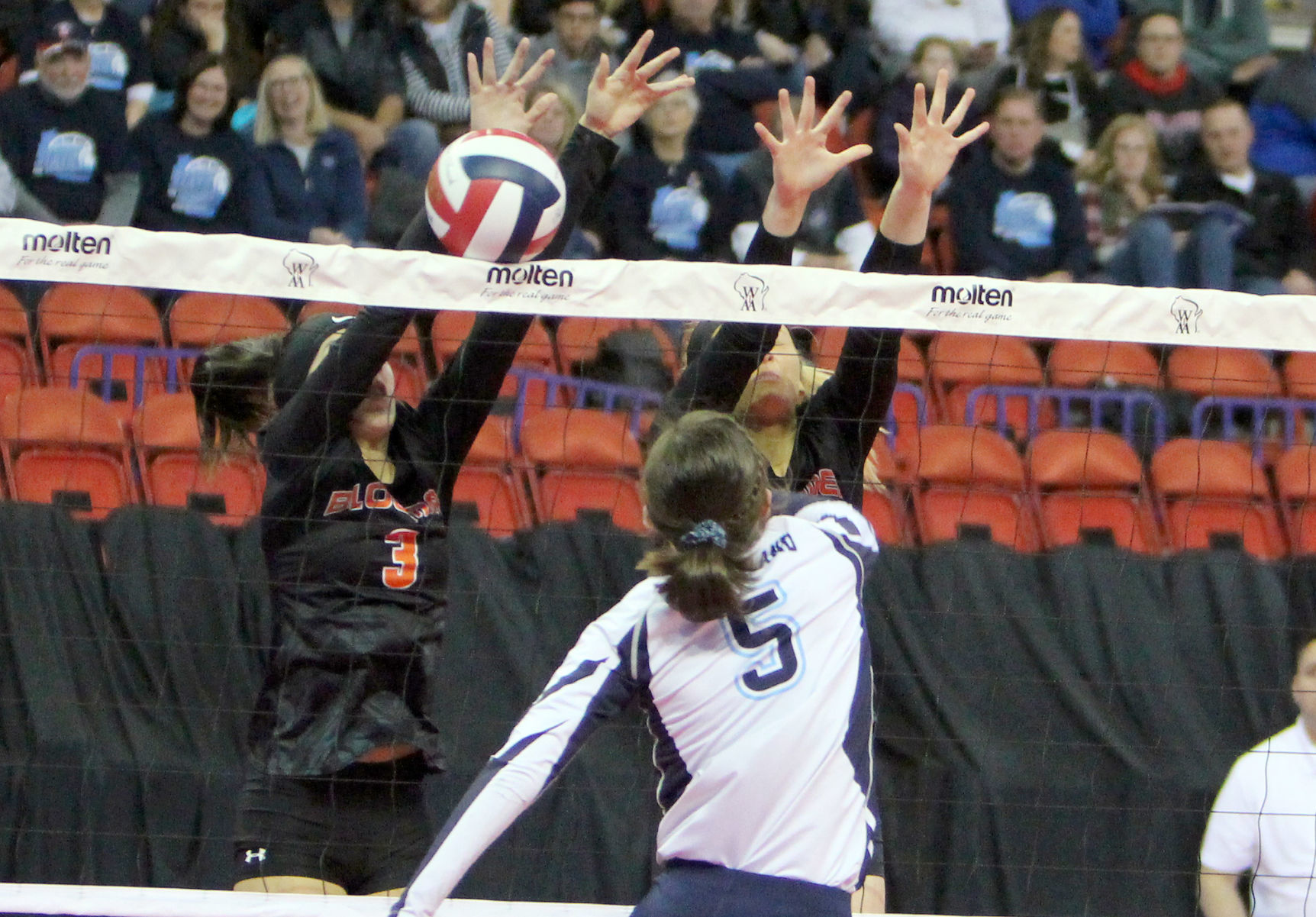 Bloomer volleyball vs McFarland 11-8-19